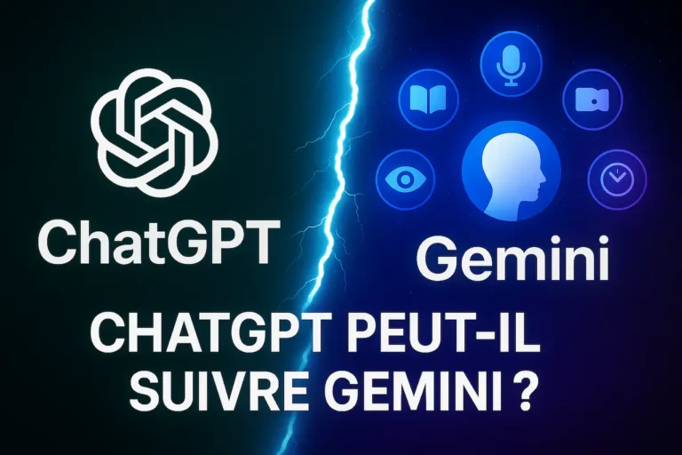 ChatGPT vs Gemini 2025 : 6 fonctions uniques de l'IA Google - podcasts automatiques, livres enfants, vidéos audio, Workspace, analyse temps réel et contexte massif.