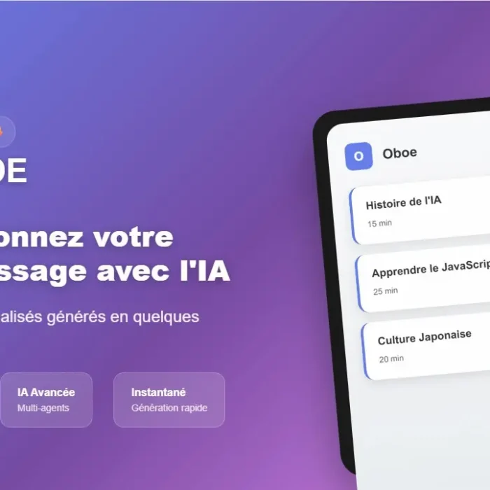 Découvrez Oboe, l'app d'apprentissage IA des créateurs d'Anchor qui génère des cours personnalisés instantanément. Formation flexible et engageante pour tous.