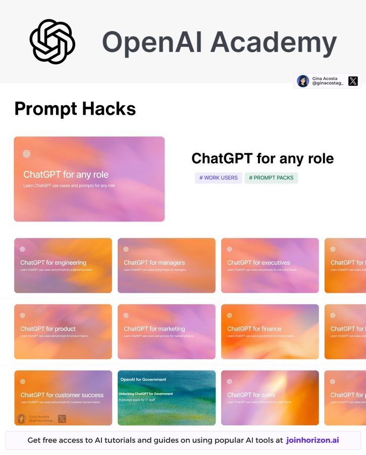 openAI prompts pour chaque metier