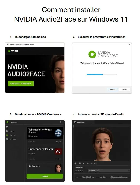 comment installer nvidia audio2face