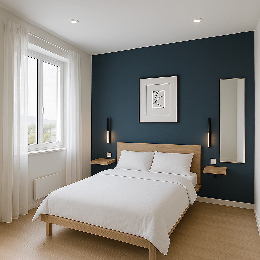 Chambre avec le style minimaliste